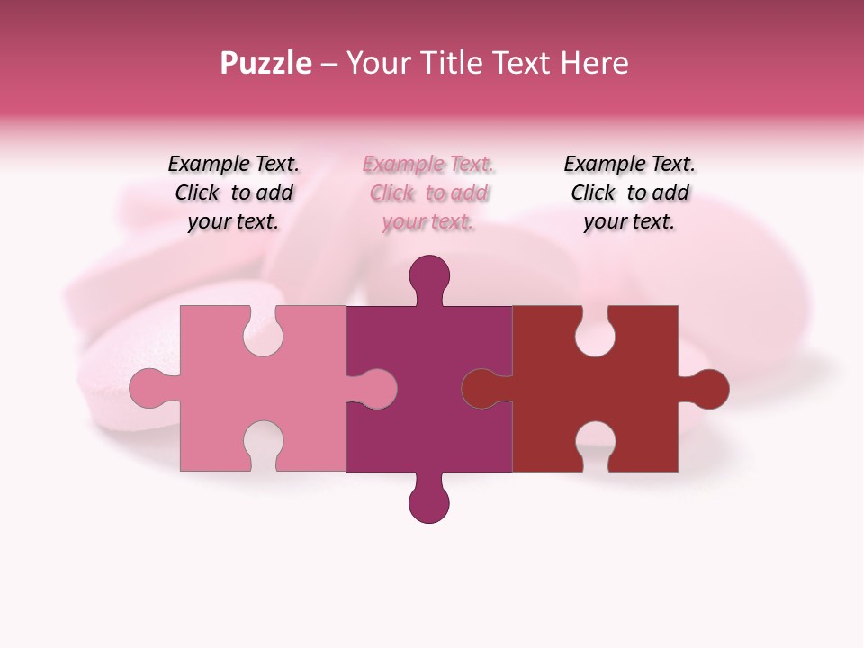 A Pile Of Pink Pills Sitting On Top Of A White Table PowerPoint Template