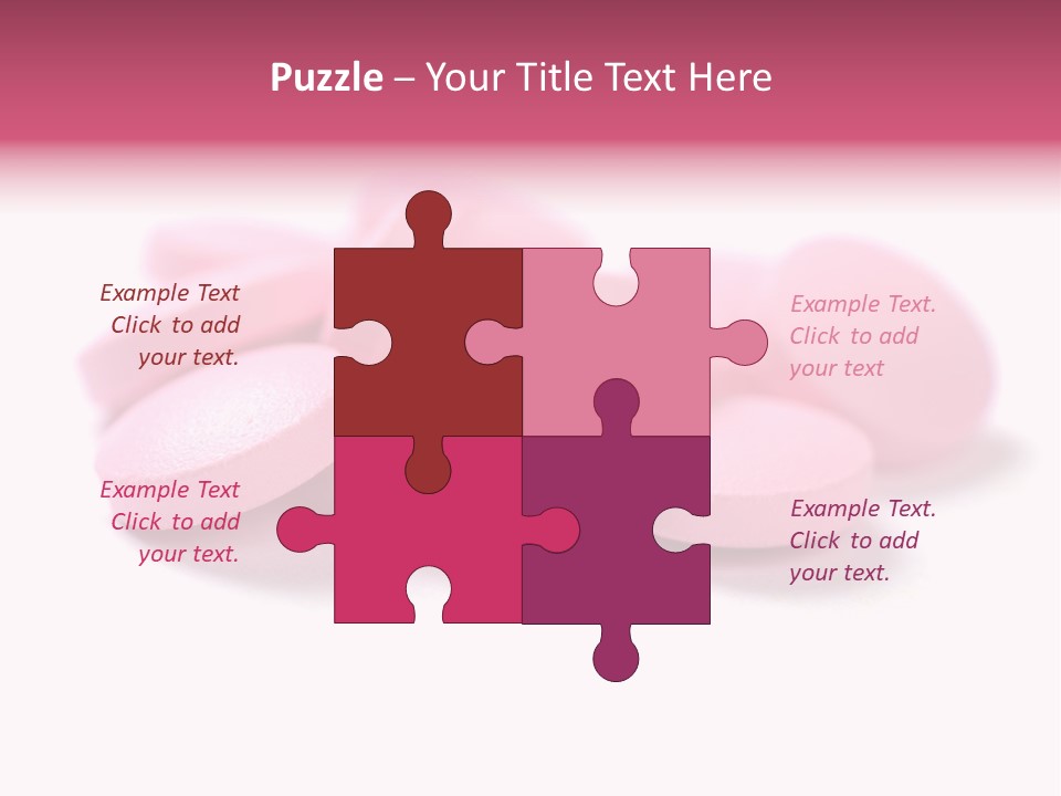 A Pile Of Pink Pills Sitting On Top Of A White Table PowerPoint Template