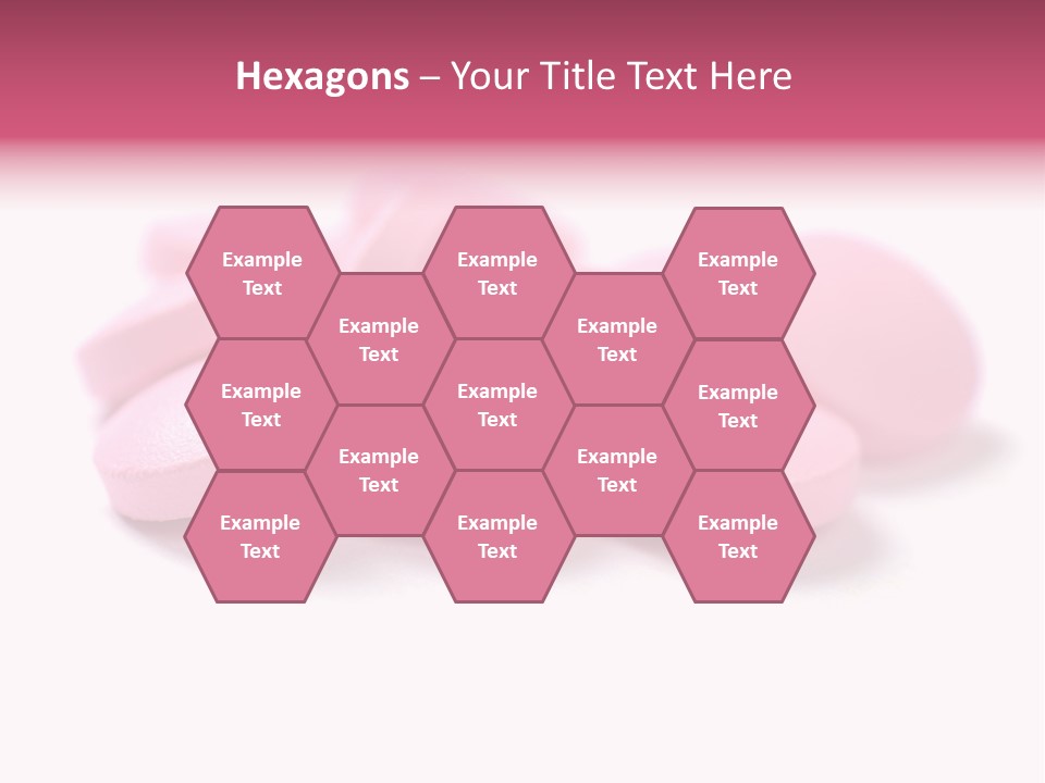 A Pile Of Pink Pills Sitting On Top Of A White Table PowerPoint Template