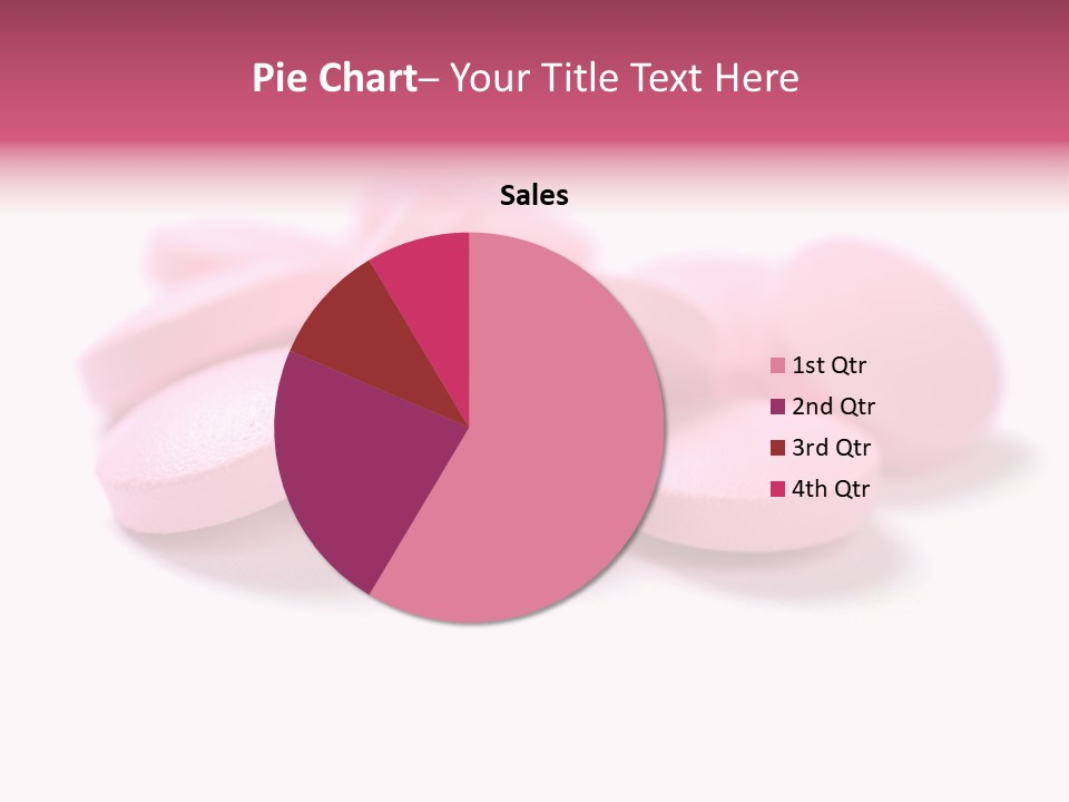 A Pile Of Pink Pills Sitting On Top Of A White Table PowerPoint Template