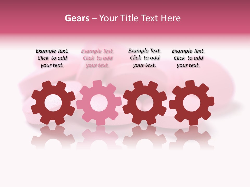 A Pile Of Pink Pills Sitting On Top Of A White Table PowerPoint Template