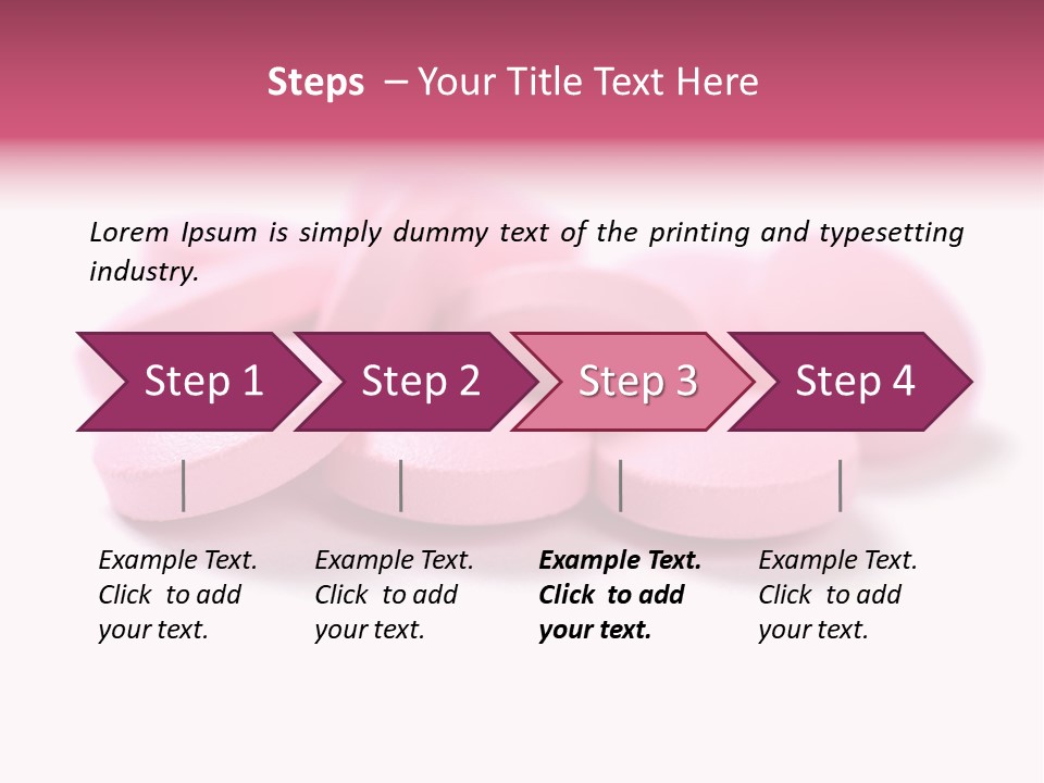 A Pile Of Pink Pills Sitting On Top Of A White Table PowerPoint Template