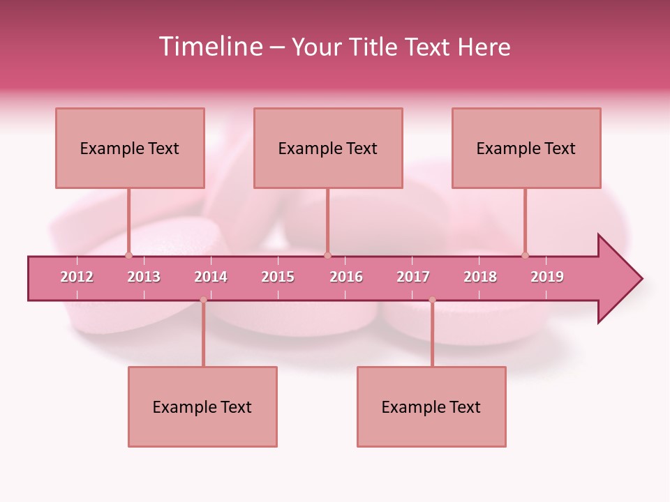 A Pile Of Pink Pills Sitting On Top Of A White Table PowerPoint Template