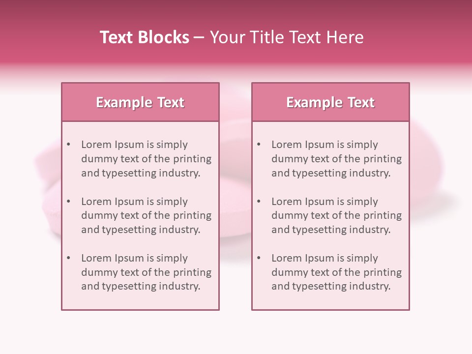 A Pile Of Pink Pills Sitting On Top Of A White Table PowerPoint Template