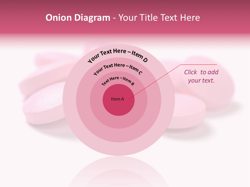 A Pile Of Pink Pills Sitting On Top Of A White Table PowerPoint Template
