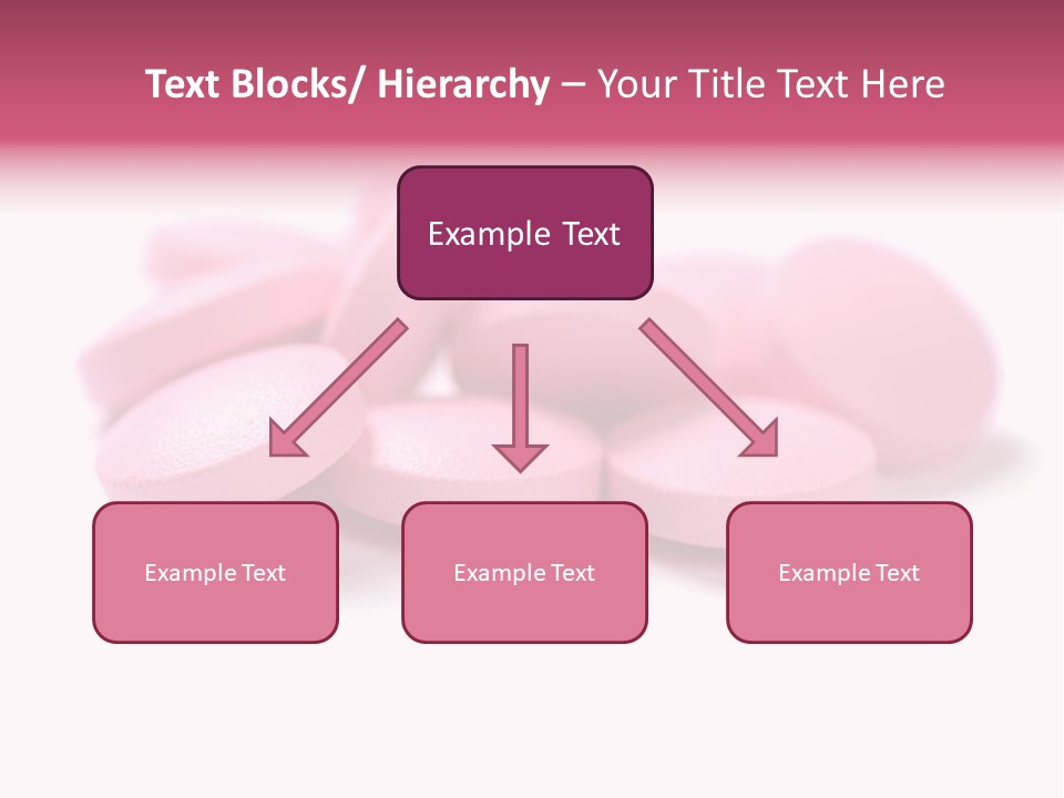 A Pile Of Pink Pills Sitting On Top Of A White Table PowerPoint Template