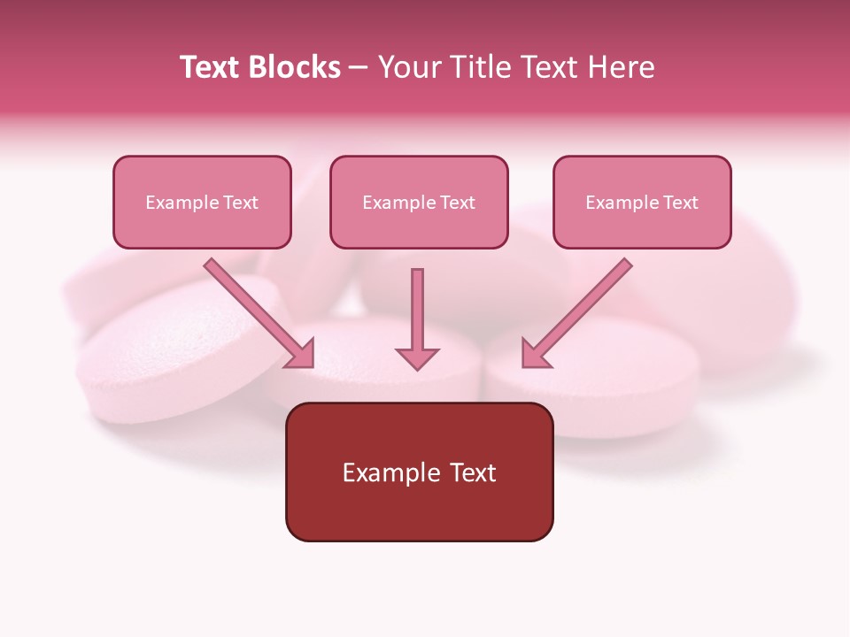 A Pile Of Pink Pills Sitting On Top Of A White Table PowerPoint Template