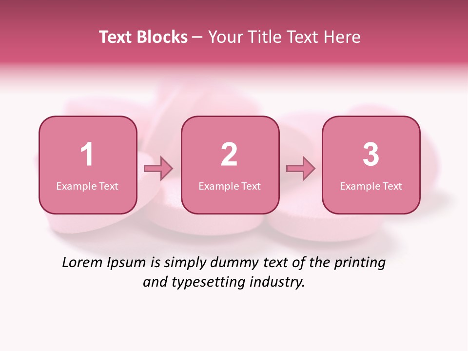 A Pile Of Pink Pills Sitting On Top Of A White Table PowerPoint Template