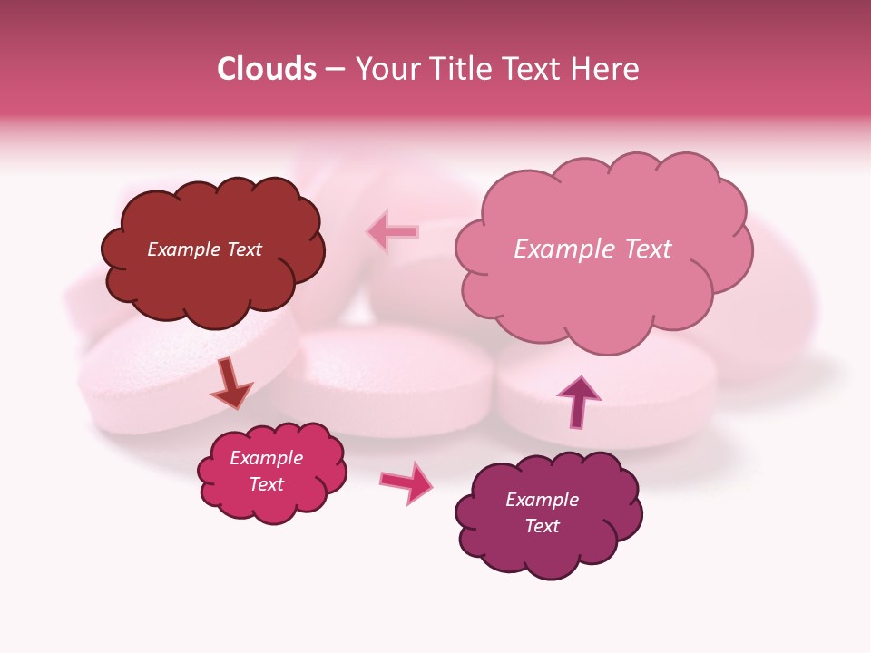 A Pile Of Pink Pills Sitting On Top Of A White Table PowerPoint Template