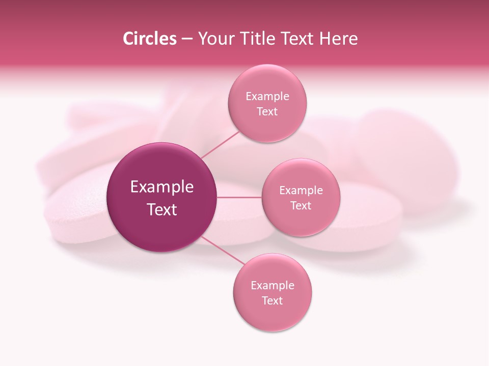 A Pile Of Pink Pills Sitting On Top Of A White Table PowerPoint Template