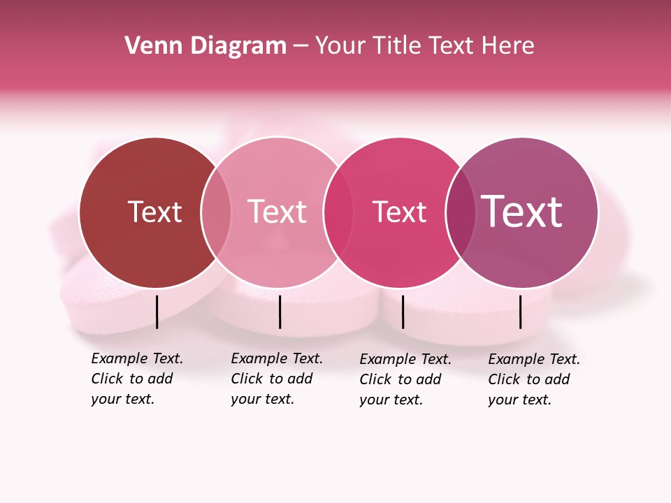 A Pile Of Pink Pills Sitting On Top Of A White Table PowerPoint Template