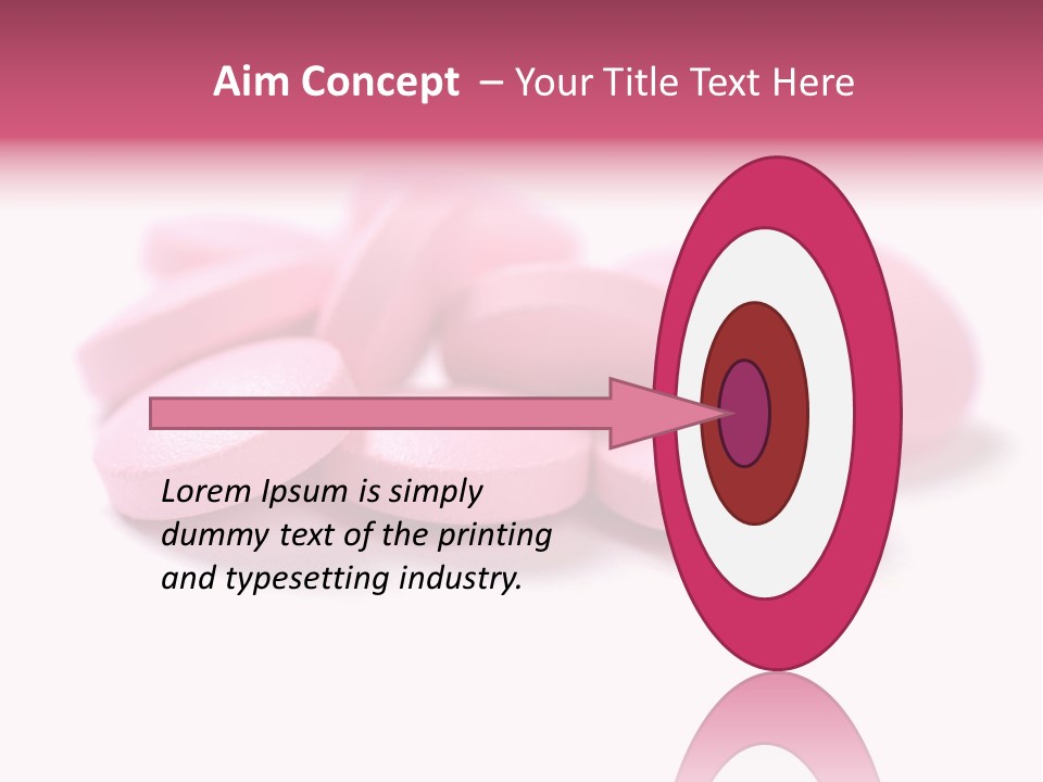 A Pile Of Pink Pills Sitting On Top Of A White Table PowerPoint Template