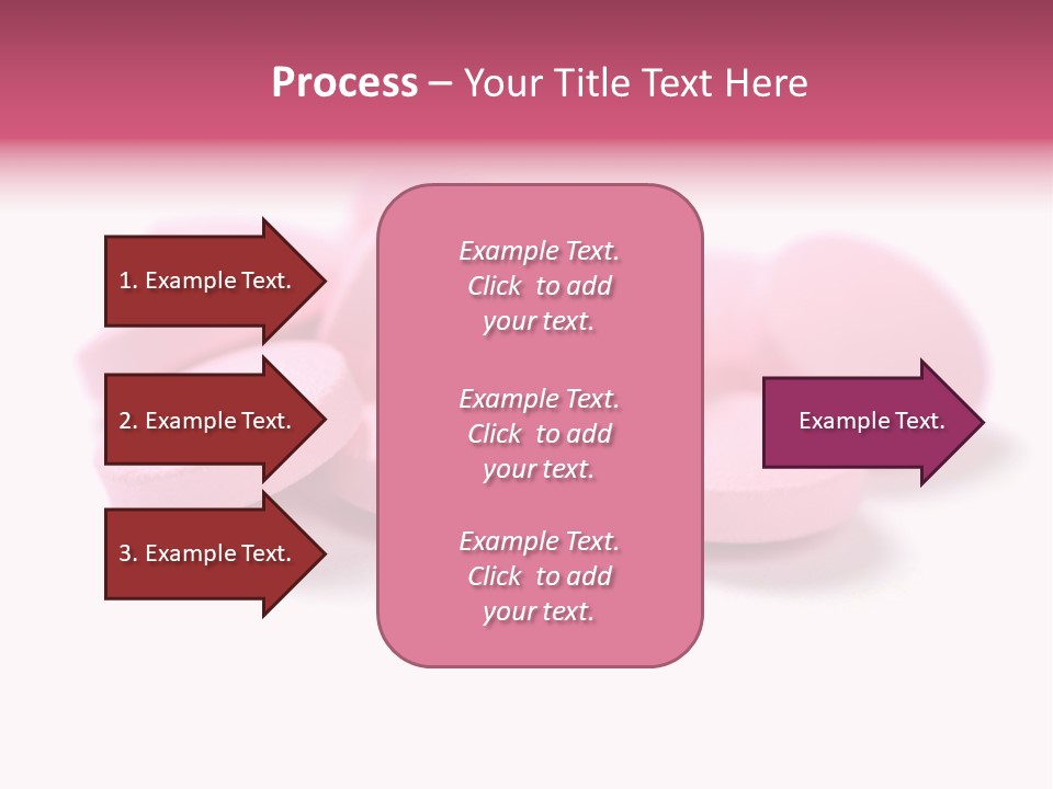 A Pile Of Pink Pills Sitting On Top Of A White Table PowerPoint Template