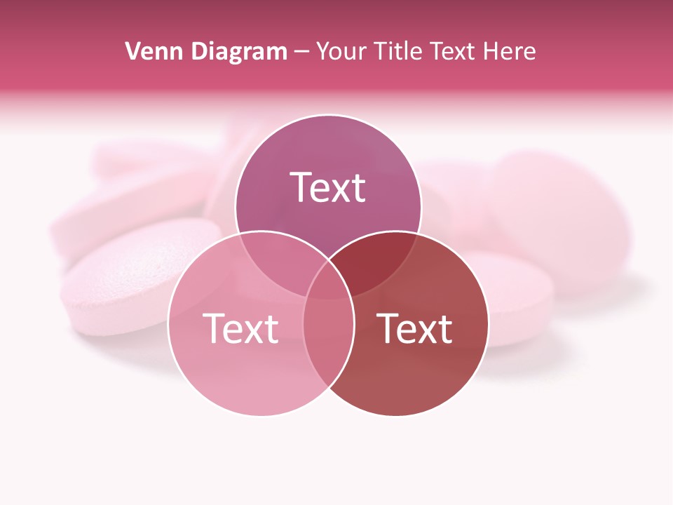 A Pile Of Pink Pills Sitting On Top Of A White Table PowerPoint Template