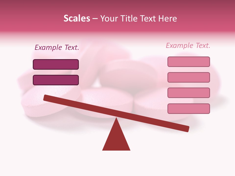 A Pile Of Pink Pills Sitting On Top Of A White Table PowerPoint Template