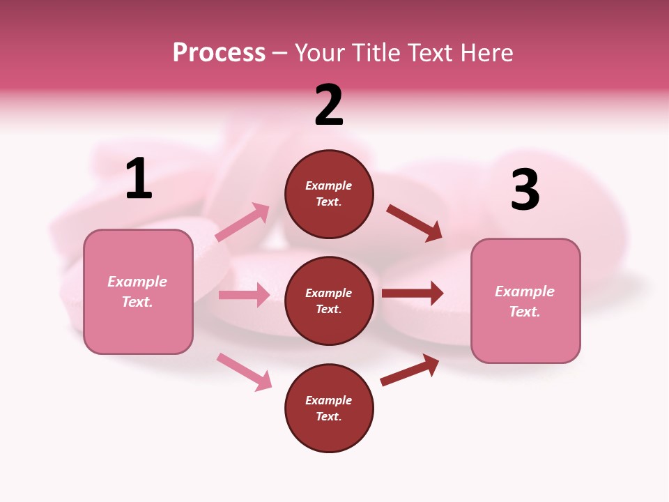 A Pile Of Pink Pills Sitting On Top Of A White Table PowerPoint Template