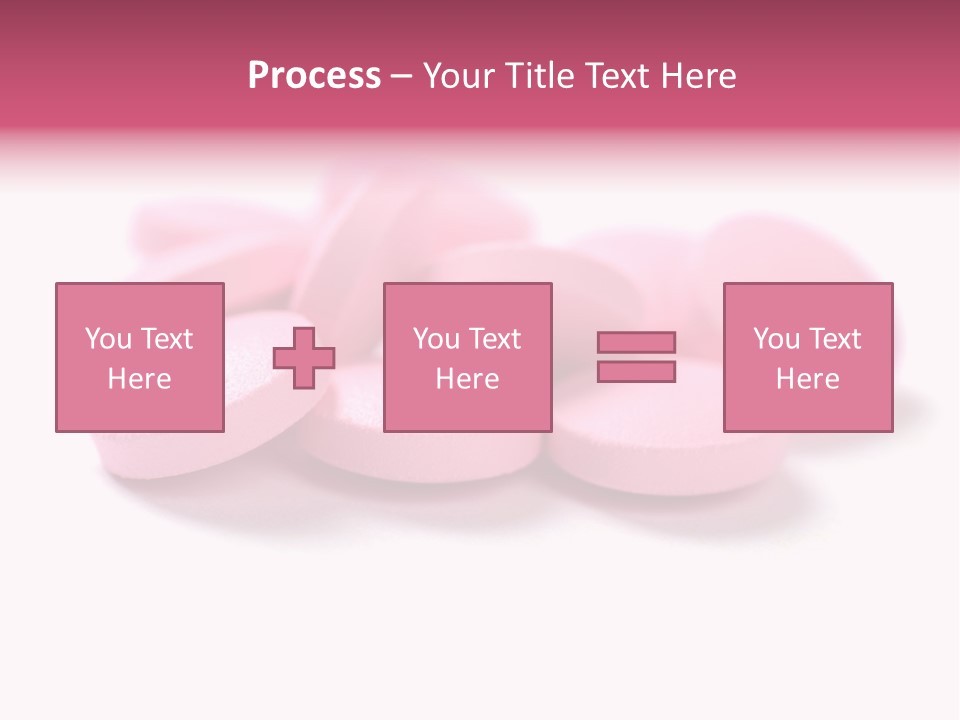 A Pile Of Pink Pills Sitting On Top Of A White Table PowerPoint Template