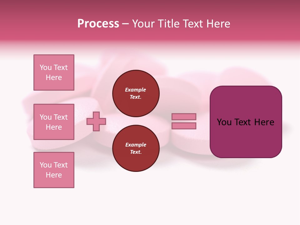 A Pile Of Pink Pills Sitting On Top Of A White Table PowerPoint Template