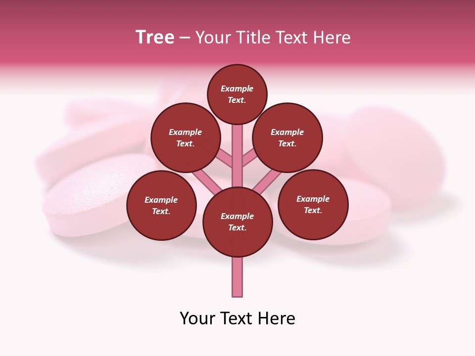 A Pile Of Pink Pills Sitting On Top Of A White Table PowerPoint Template