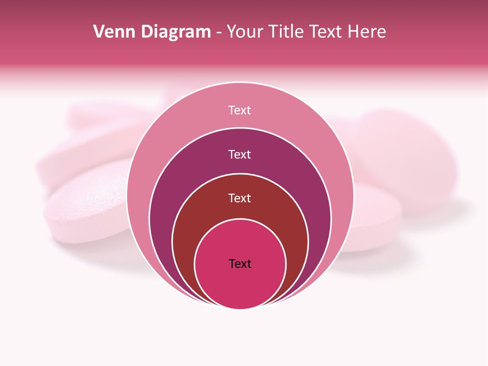 A Pile Of Pink Pills Sitting On Top Of A White Table PowerPoint Template