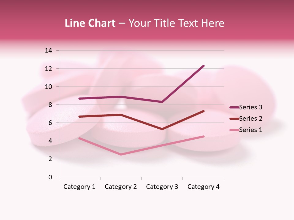 A Pile Of Pink Pills Sitting On Top Of A White Table PowerPoint Template