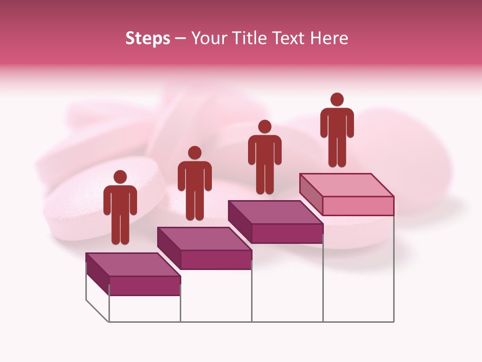 A Pile Of Pink Pills Sitting On Top Of A White Table PowerPoint Template
