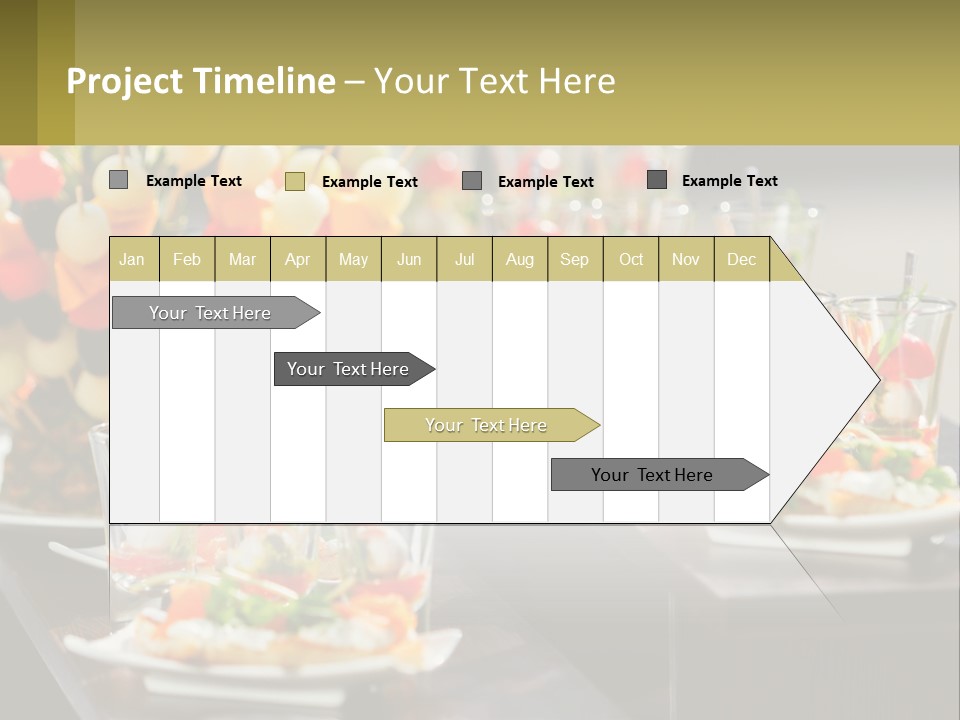 A Table Topped With Plates Of Food Covered In Veggies PowerPoint Template