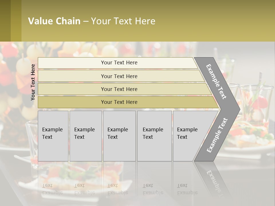 A Table Topped With Plates Of Food Covered In Veggies PowerPoint Template