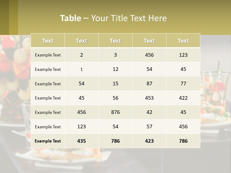 A Table Topped With Plates Of Food Covered In Veggies PowerPoint Template