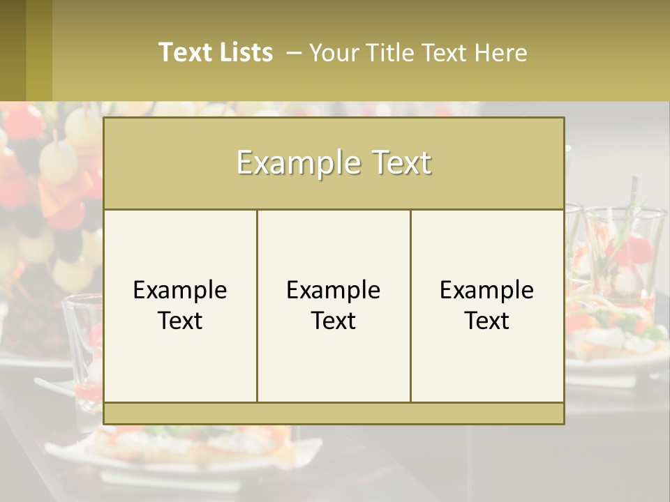 A Table Topped With Plates Of Food Covered In Veggies PowerPoint Template