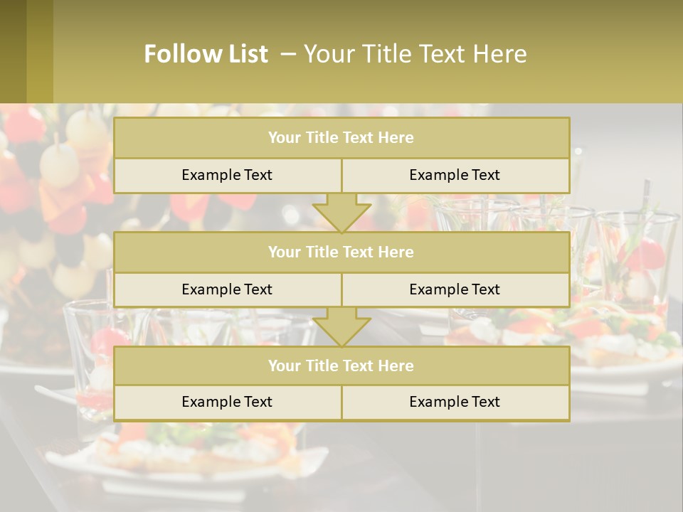 A Table Topped With Plates Of Food Covered In Veggies PowerPoint Template
