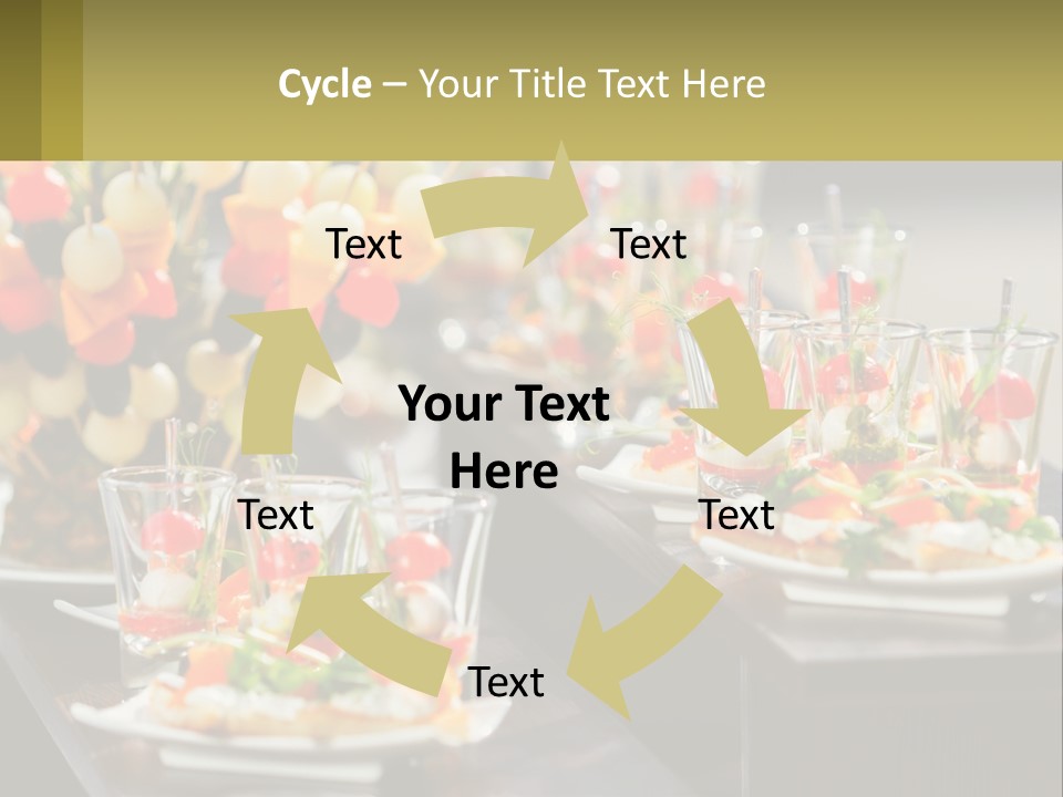 A Table Topped With Plates Of Food Covered In Veggies PowerPoint Template
