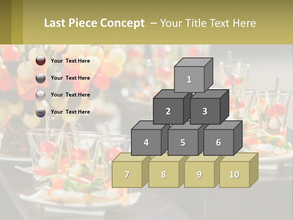 A Table Topped With Plates Of Food Covered In Veggies PowerPoint Template