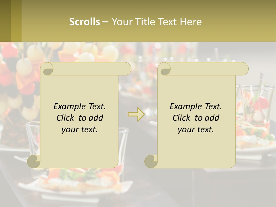 A Table Topped With Plates Of Food Covered In Veggies PowerPoint Template