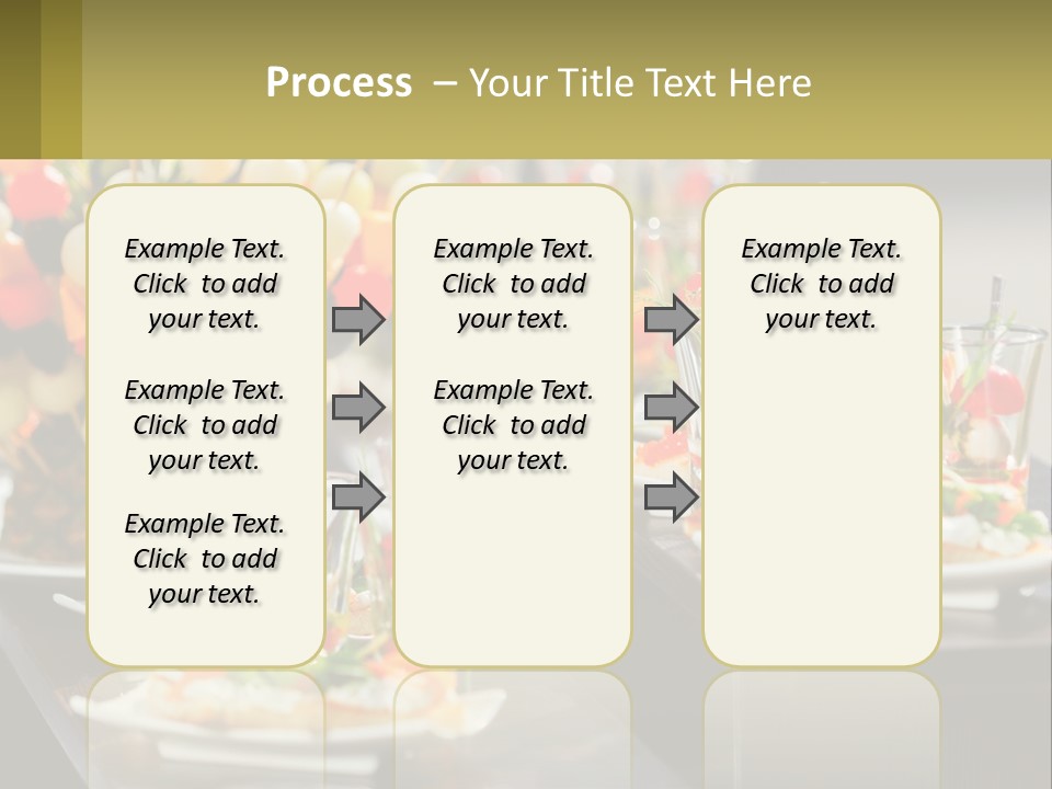 A Table Topped With Plates Of Food Covered In Veggies PowerPoint Template