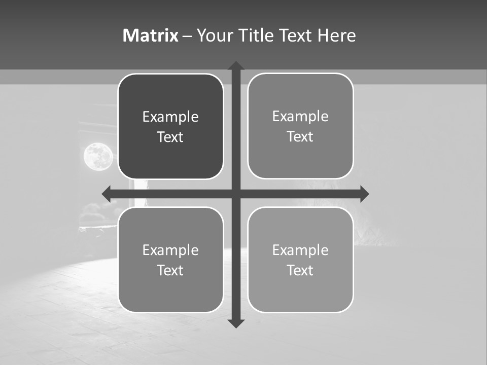 A Dark Room With A Light Coming From The Window PowerPoint Template