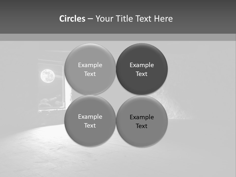 A Dark Room With A Light Coming From The Window PowerPoint Template