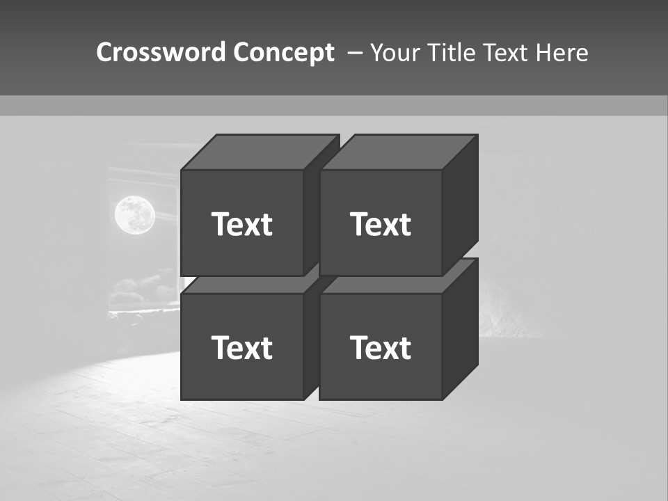 A Dark Room With A Light Coming From The Window PowerPoint Template