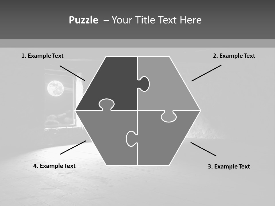 A Dark Room With A Light Coming From The Window PowerPoint Template