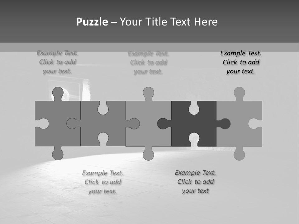 A Dark Room With A Light Coming From The Window PowerPoint Template