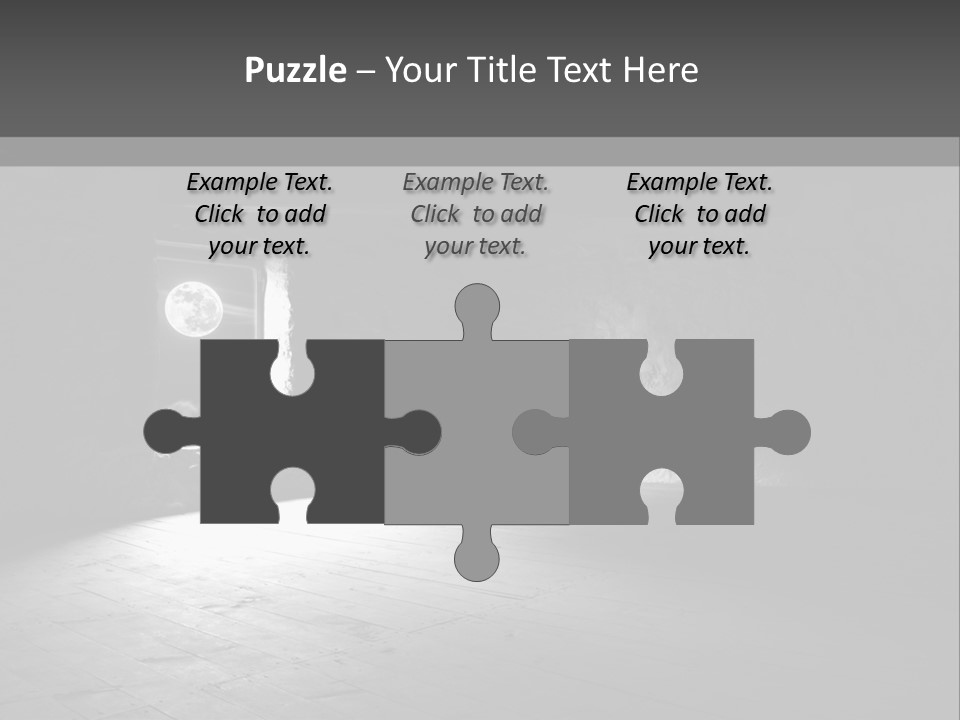 A Dark Room With A Light Coming From The Window PowerPoint Template