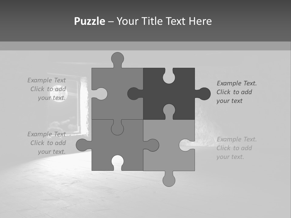 A Dark Room With A Light Coming From The Window PowerPoint Template