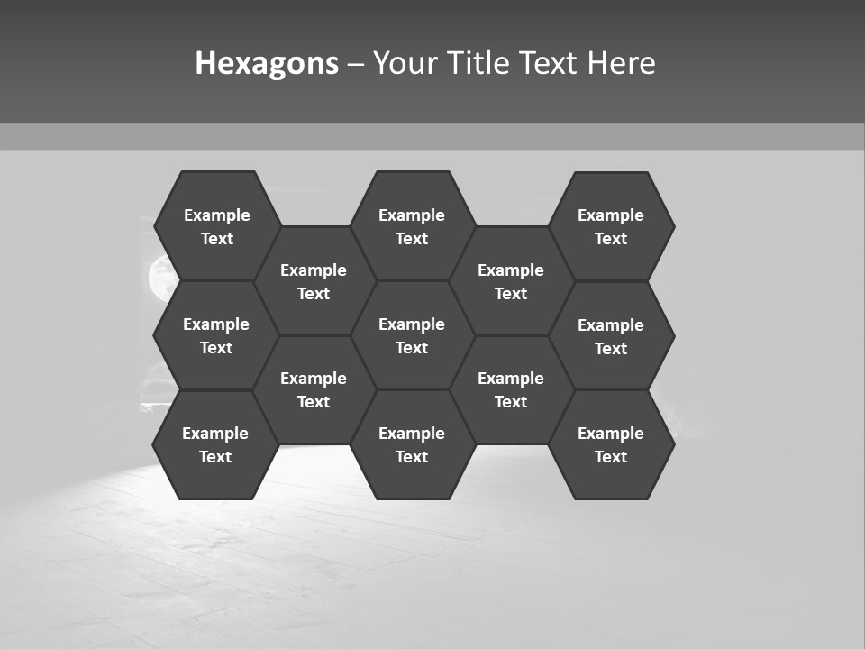 A Dark Room With A Light Coming From The Window PowerPoint Template