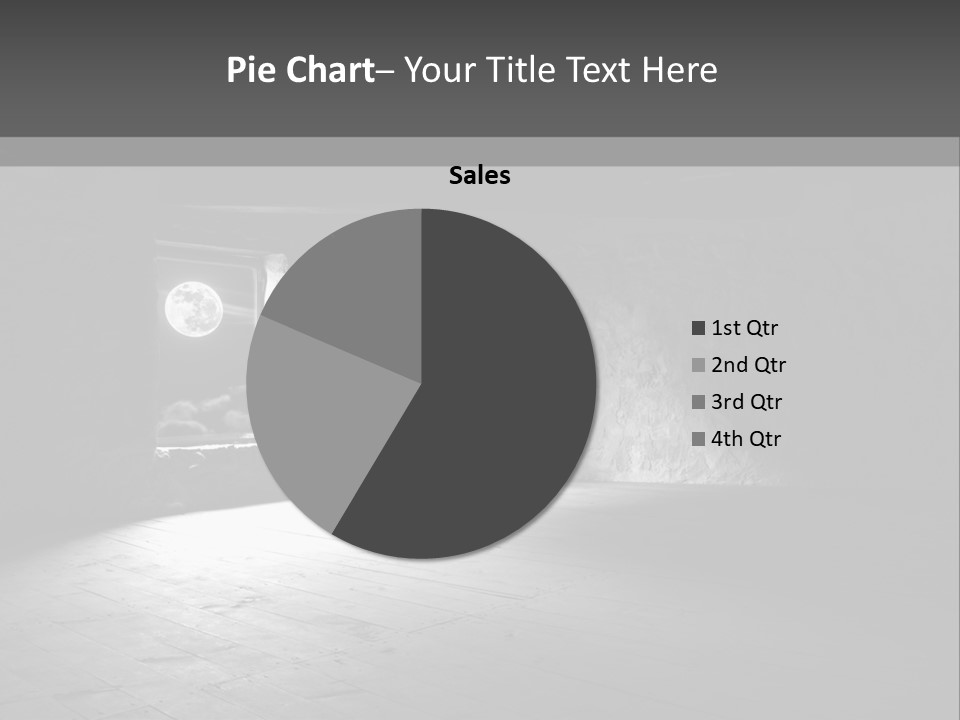 A Dark Room With A Light Coming From The Window PowerPoint Template