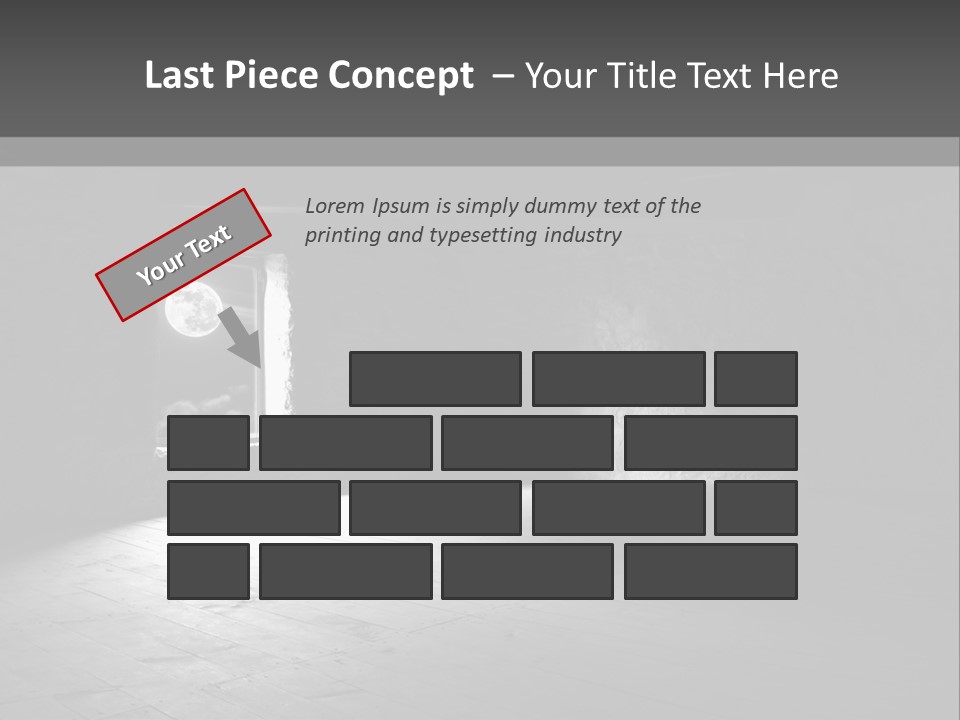 A Dark Room With A Light Coming From The Window PowerPoint Template