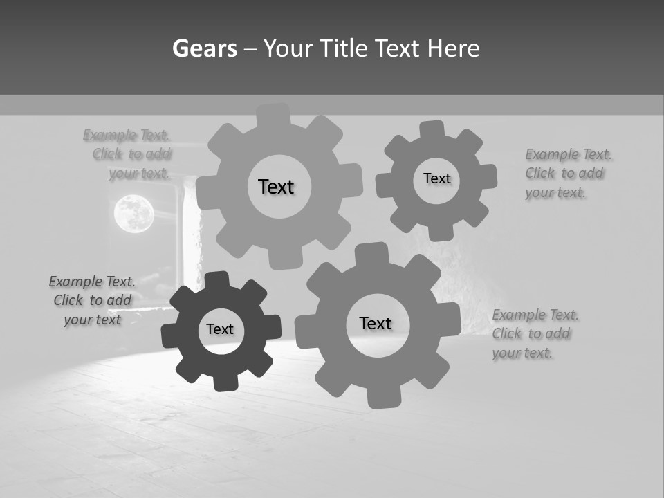 A Dark Room With A Light Coming From The Window PowerPoint Template