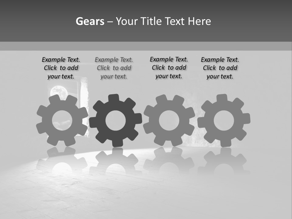 A Dark Room With A Light Coming From The Window PowerPoint Template