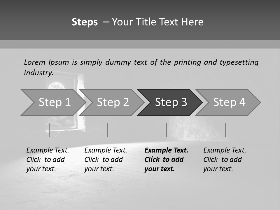 A Dark Room With A Light Coming From The Window PowerPoint Template