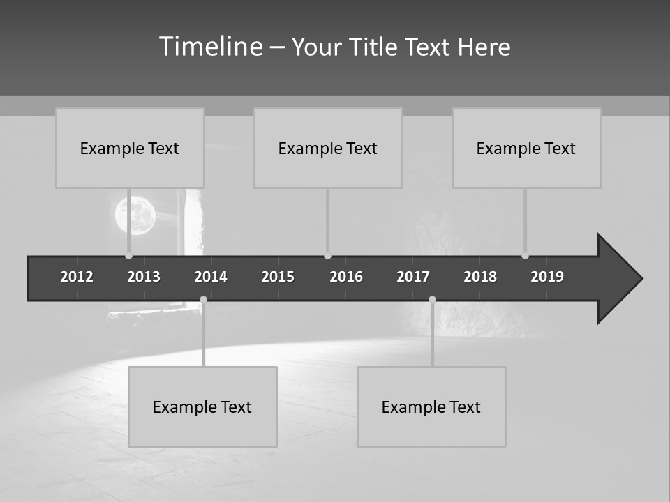 A Dark Room With A Light Coming From The Window PowerPoint Template