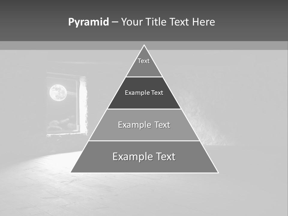 A Dark Room With A Light Coming From The Window PowerPoint Template